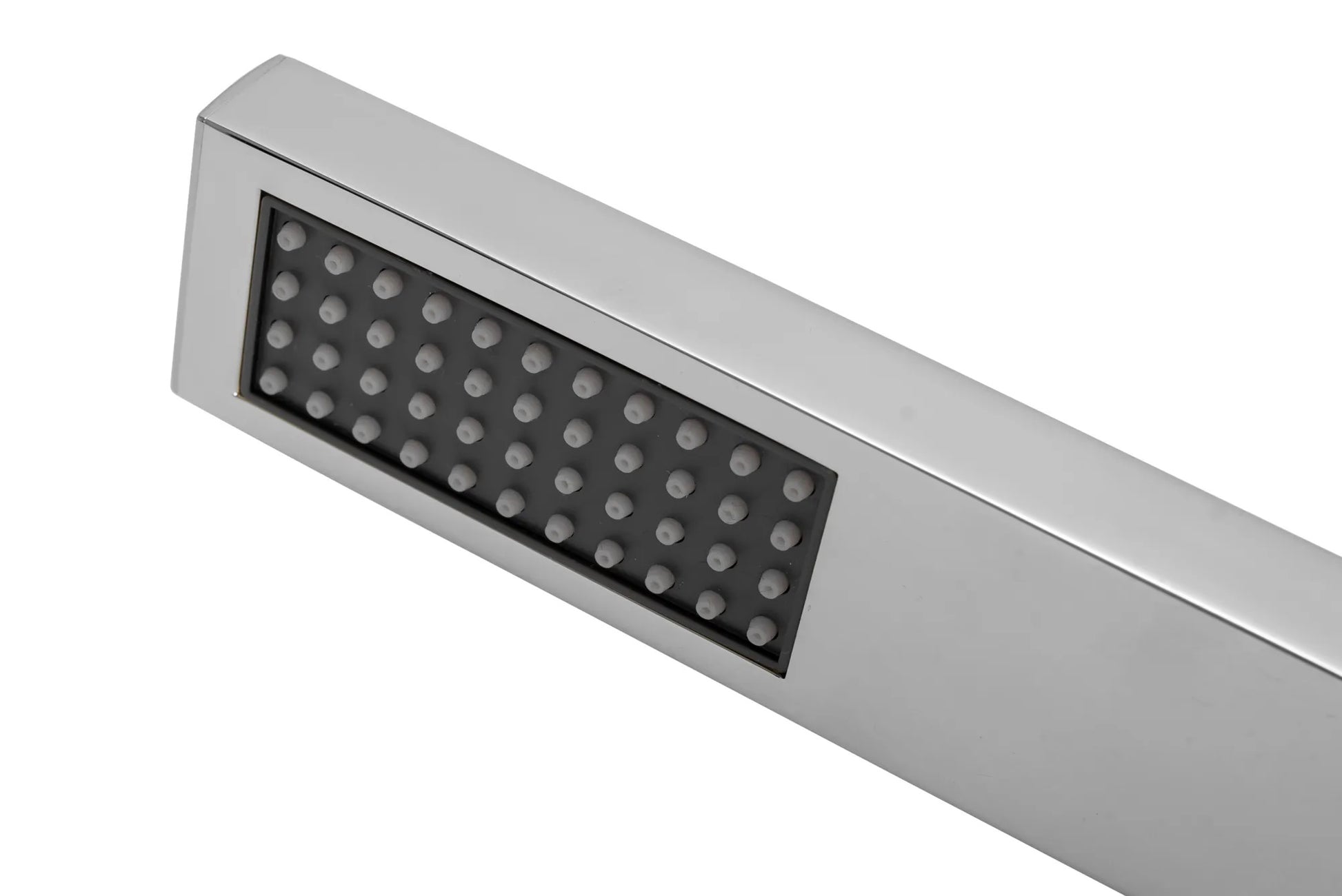 Вградена душ система Fenix Chrome Box - хромирана тънка метална душ пита 25x25 см, правоъгълен дизайн за онлайн магазин KERANOVA