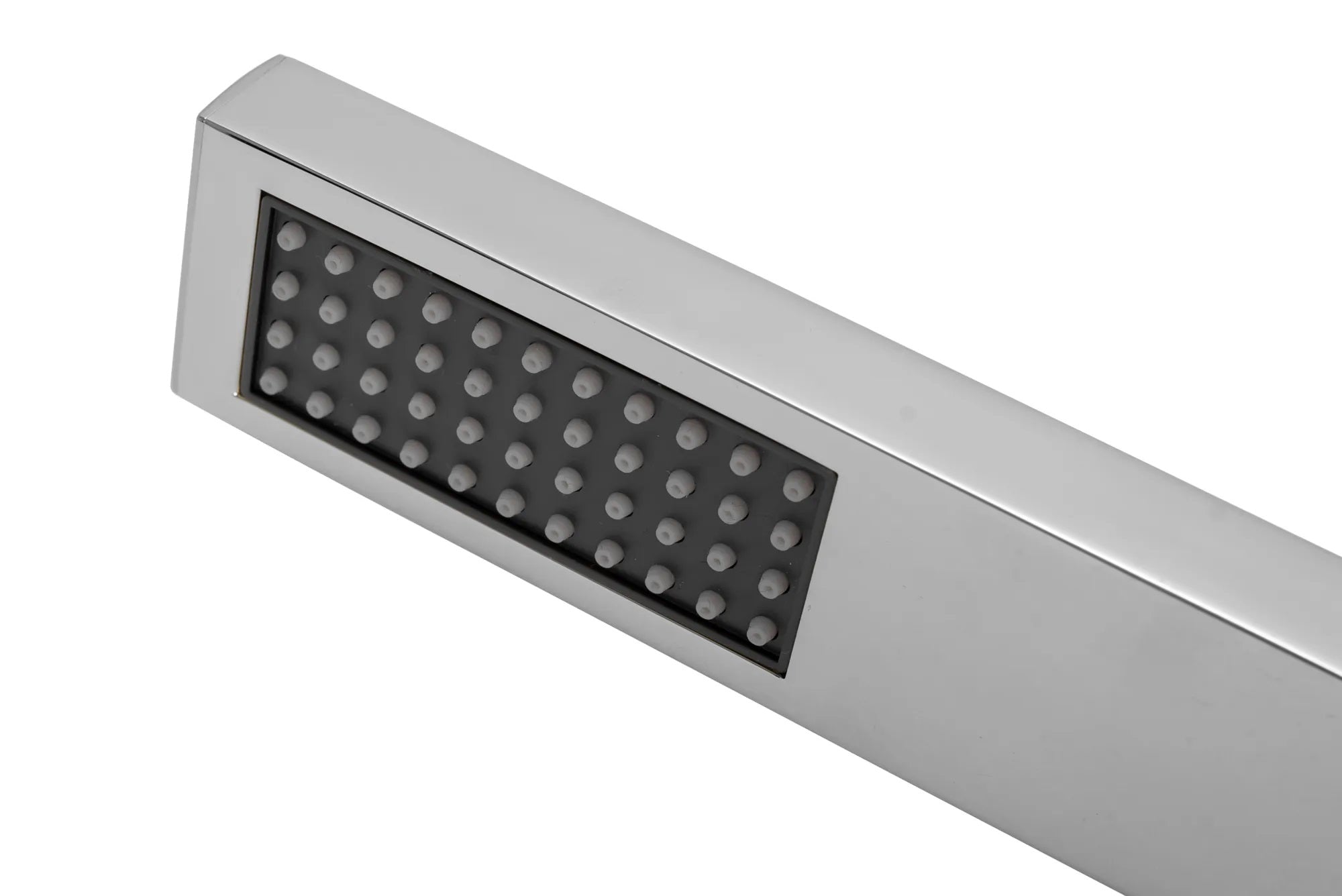 Вградена душ система Fenix Chrome Box - хромирана тънка метална душ пита 25x25 см, правоъгълен дизайн за онлайн магазин KERANOVA