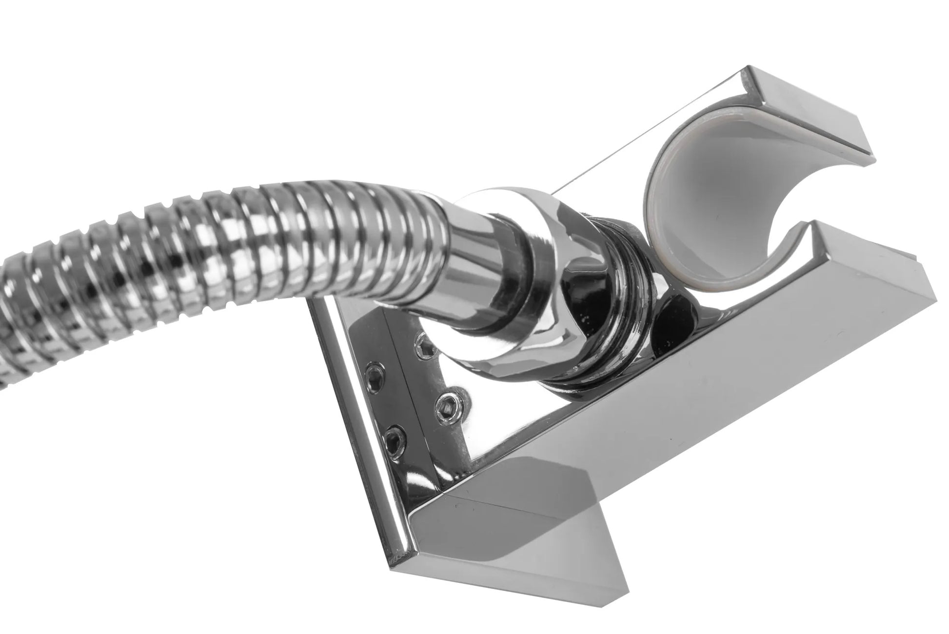 Вградена душ система Fenix Chrome Box - хромирано коляно и шлаух 150 см, аксесоар за вграден душ KERANOVA