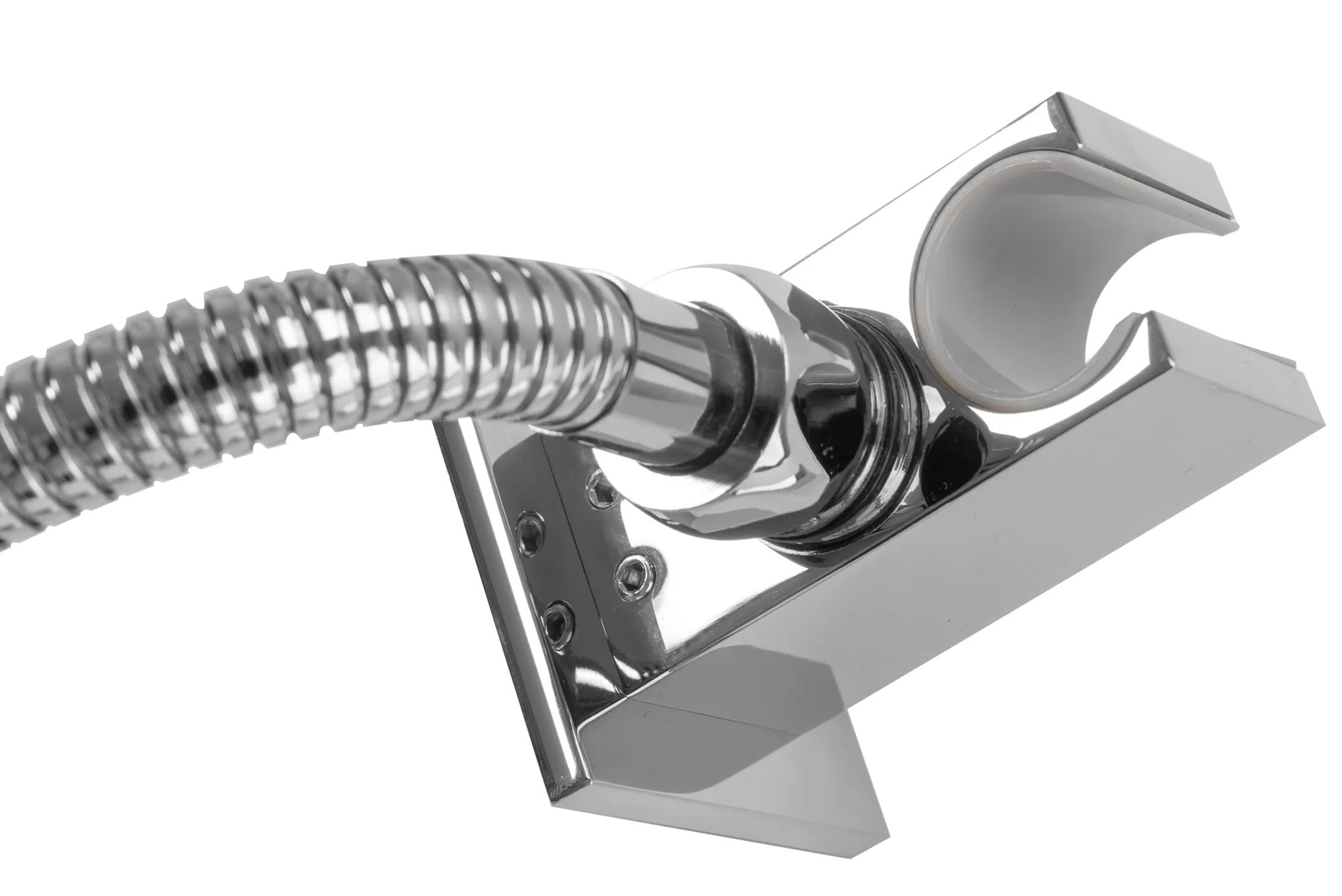 Вградена душ система Fenix Chrome Box - хромирано коляно и шлаух 150 см, аксесоар за вграден душ KERANOVA