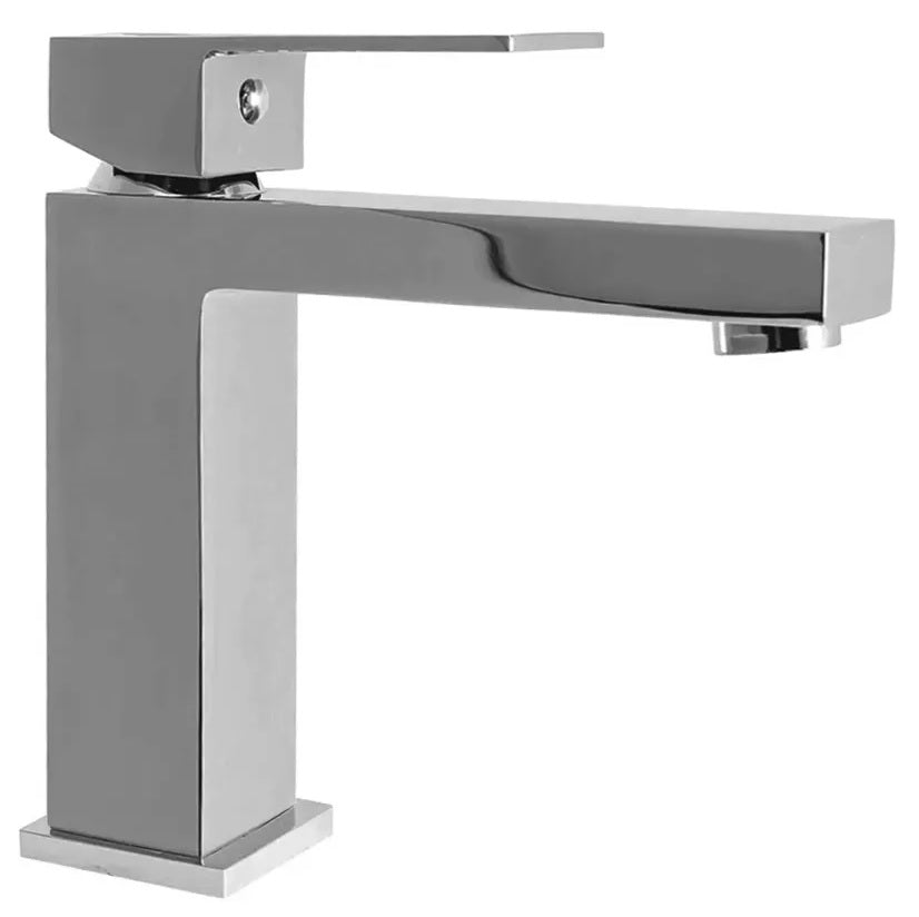 Комплект Fenix Chrome 2 - хромиран смесител за мивка Fenix Chrome Low, модерен квадратен дизайн, KERANOVA онлайн магазин