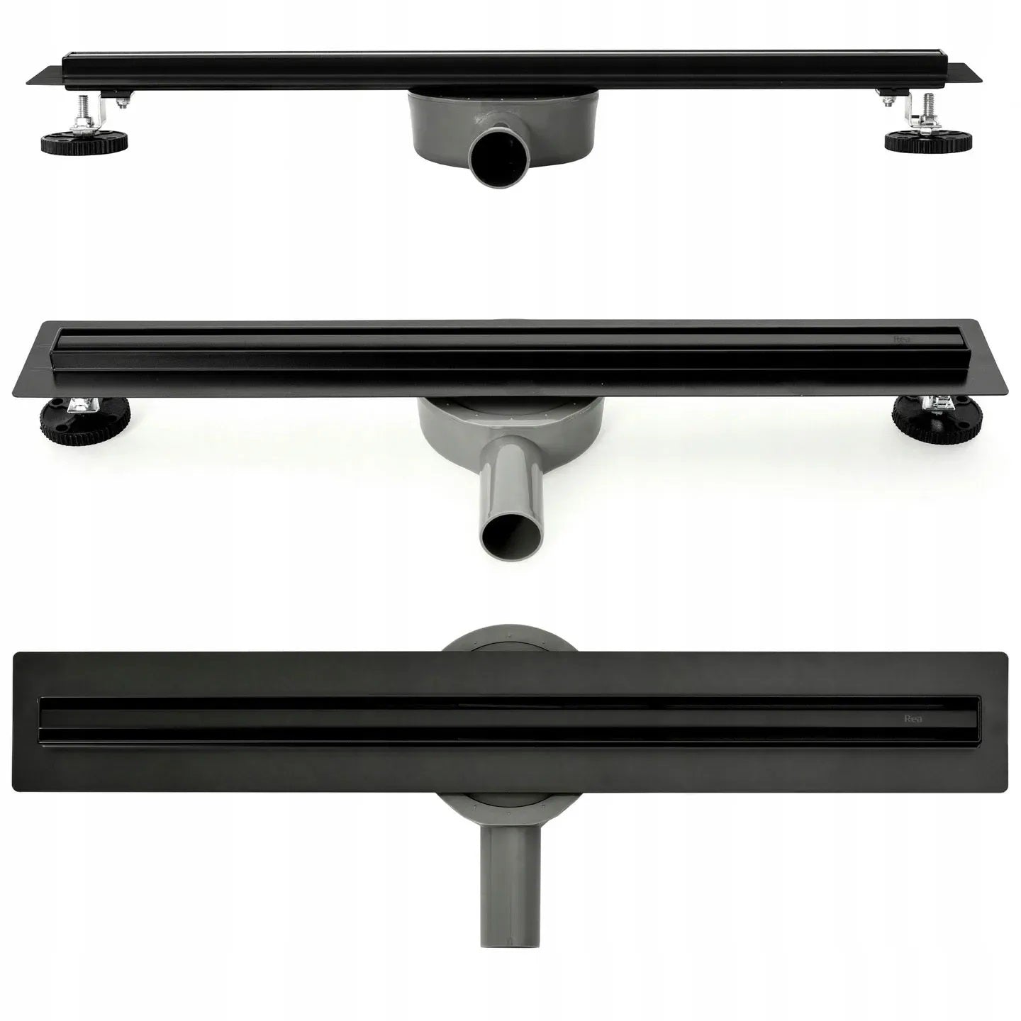 Neo Slim Pro Black 60, 70, 80, 90 и 100 см. линеен сифон за баня Rea Neo Slim Pro Black черен мат – онлайн магазин KERANOVA