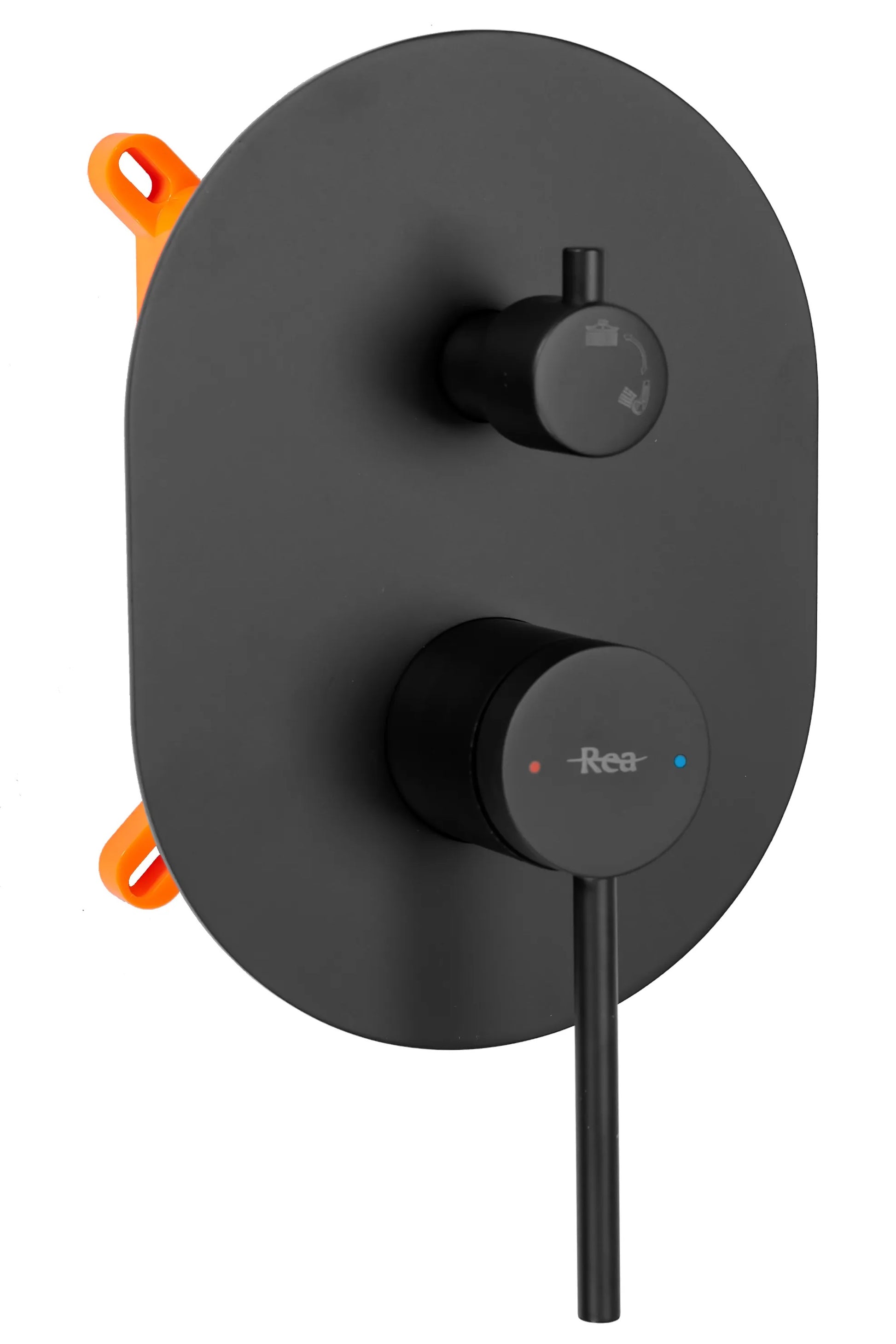 Комплект Oval Black вграден душов смесител черен мат за баня - онлайн магазин за обзавеждане за бани KERANOVA