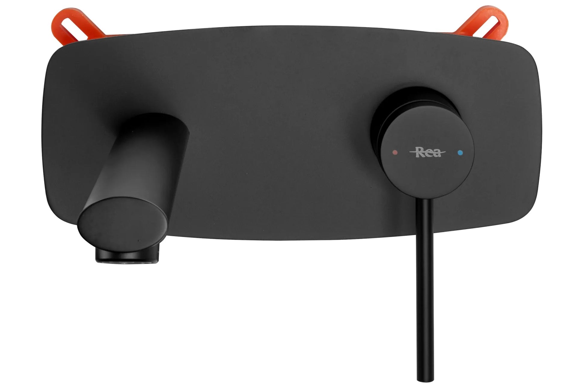 Стенен смесител за мивка Oval Black Wall черен мат, вграден дизайн с овална форма и чучур 20 см за онлайн магазин KERANOVA
