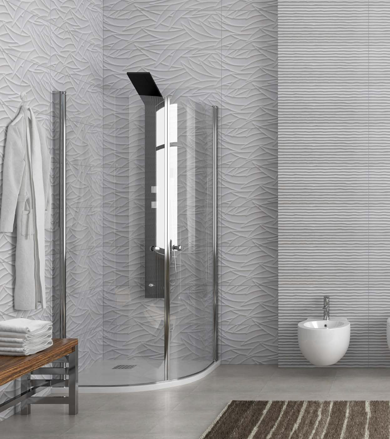 Saloon S8 - 90х90 см. - височина 200 см. луксозна душ кабина с две летящи врати, 6 мм закалено стъкло, KERANOVA онлайн магазин