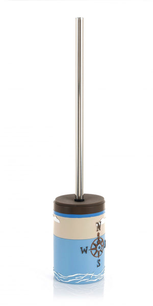 SE33-90 четка за тоалетна от онлайн магазин KERANOVA — морски дизайн, метална дръжка и практична кутия (български)