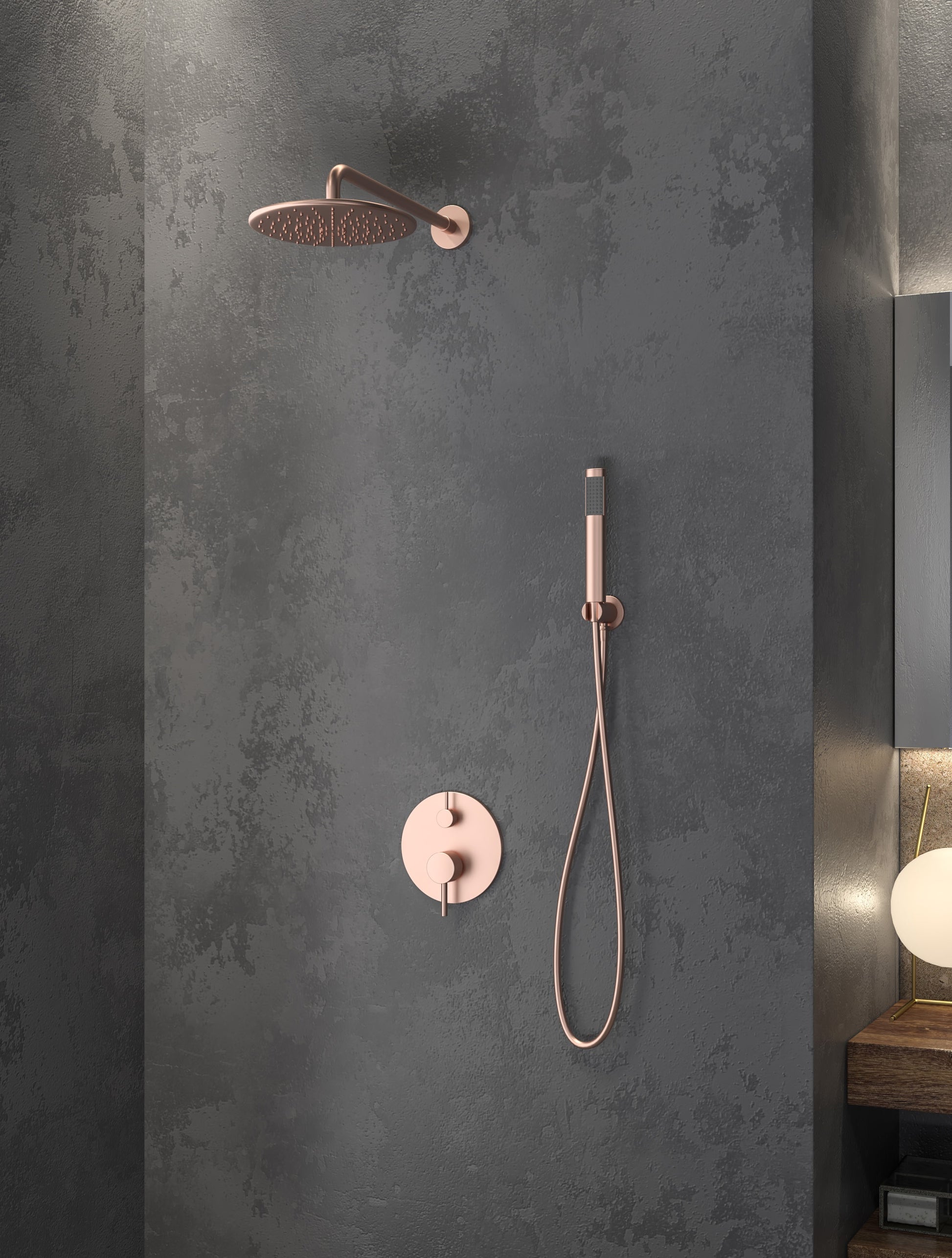 Душ система Artemis Rose Gold - розово злато, вграден комплект Rose Gold за баня, онлайн магазин KERANOVA