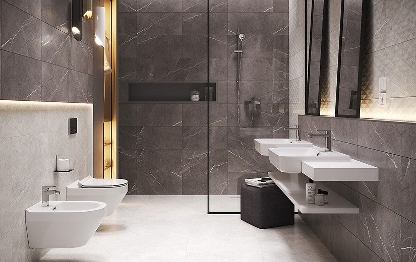 Баня Stone Paradise 30x60 Cersanit - матирани плочки за баня от Полша, онлайн магазин за обзавеждане за бани KERANOVA