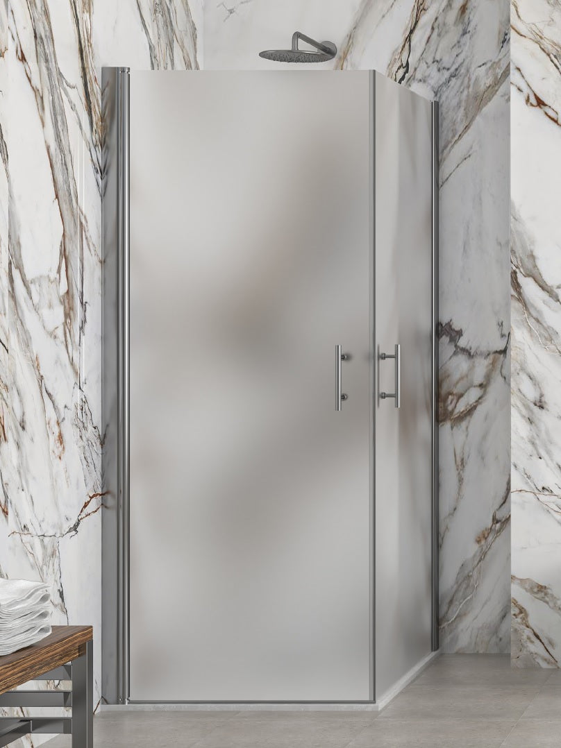 S 28 Alto Cromo Icy 90х90 см. душ кабина с две отваряеми врати, матово 6мм стъкло, магнитно уплътнение — онлайн магазин за бани KERANOVA