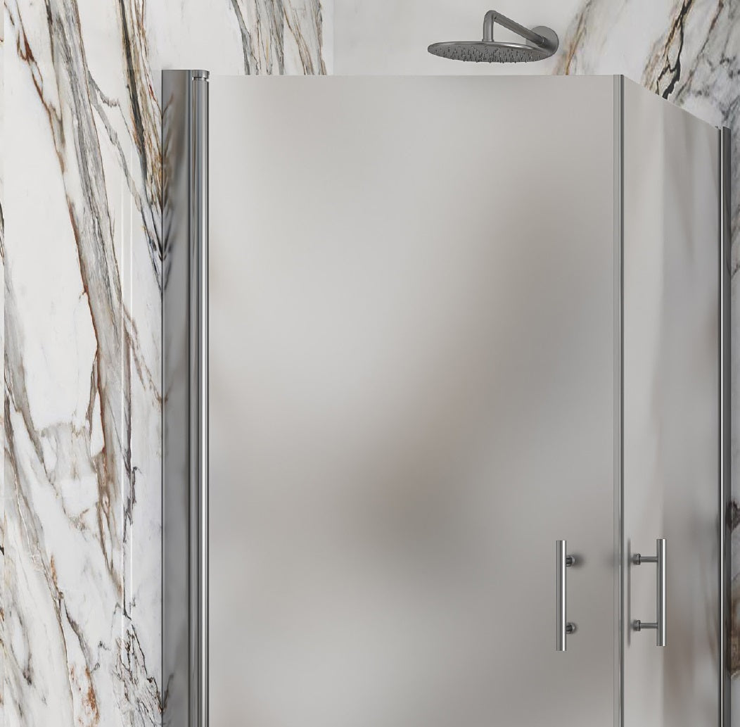 S 28 Alto Cromo Icy 80х80 см. душ кабина с две отваряеми врати, матово 6 мм стъкло, магнитно уплътнение – KERANOVA онлайн магазин