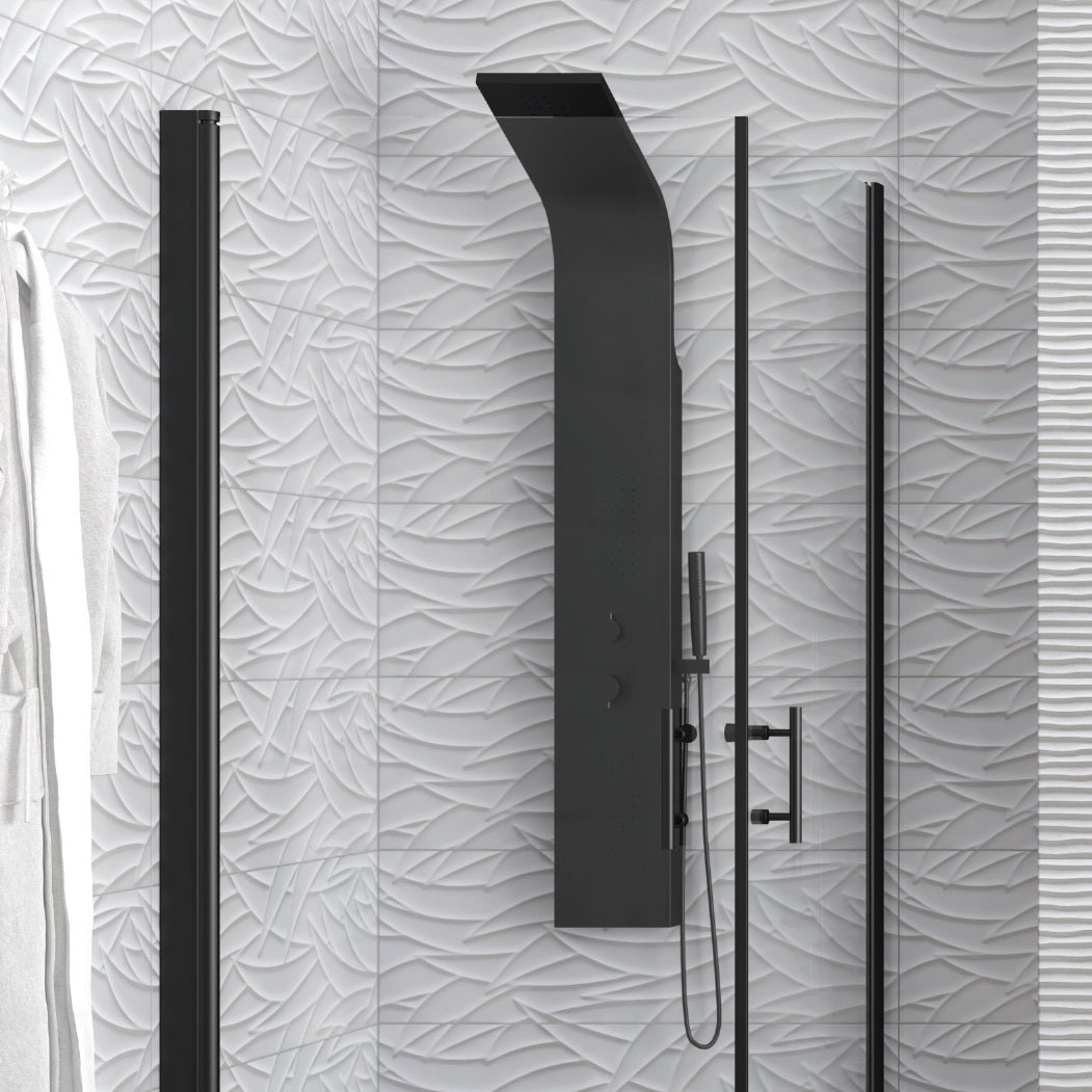 S 28 Alto Nero Clear 80х90 см. душ кабина с черен мат профил, 6 мм прозрачно стекло, магнитно уплътнение - KERANOVA