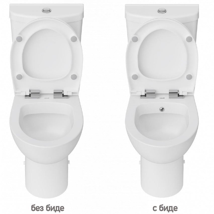 Моноблок Lara - опция вградено биде бял порцеланов моноблок back to wall с избор без биде или с вградено биде за KERANOVA