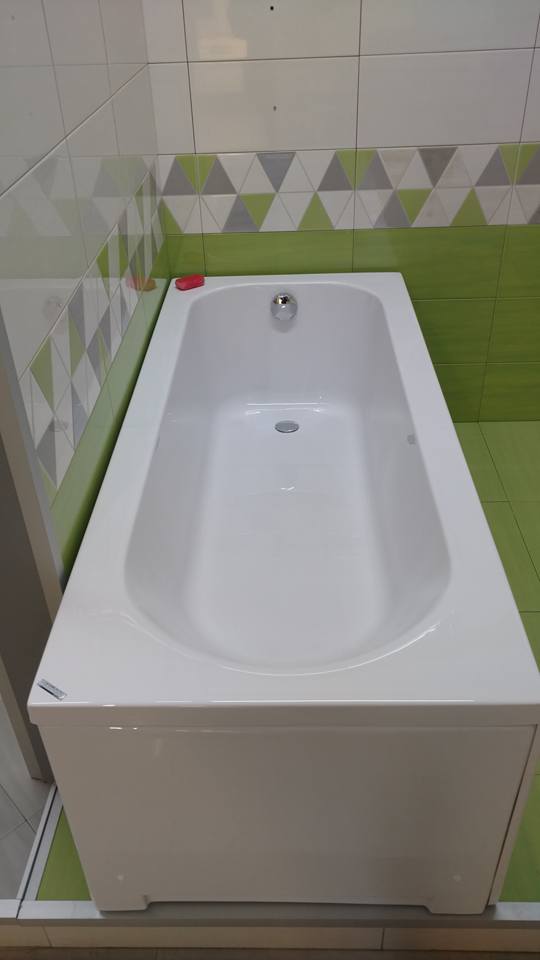 Хидромасажна вана Smaragd 160x70 в бял дизайн с тънки бордове, PMMA/ABS/PMMA конструкция — онлайн магазин за обзавеждане за бани KERANOVA