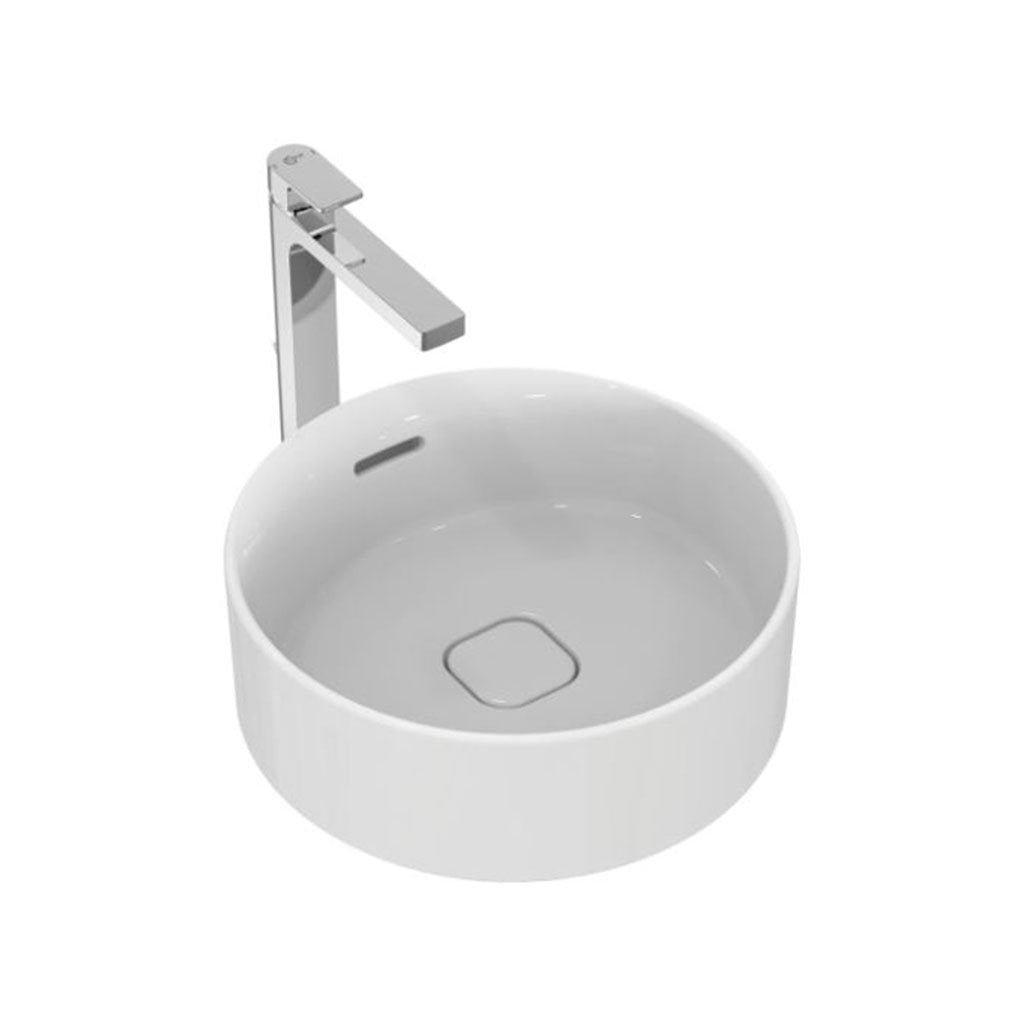 Мивка за плот Strada II 38х38 см - Ideal Standard бяла кръгла мивка за плот с преливник в онлайн магазин KERANOVA