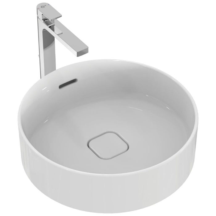 Мивка за плот Strada II 45х45 см - Ideal Standard бела кръгла мивка за плот с преливник, каталог KERANOVA