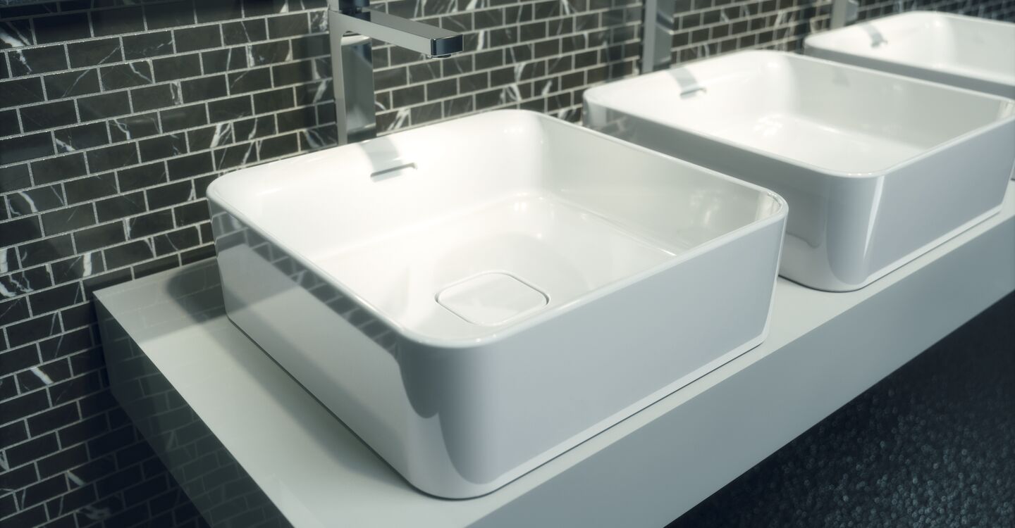 Мивка за плот Strada II 40х40 см - Ideal Standard на плот, бяла керамична мивка за компактна модерна баня | KERANOVA