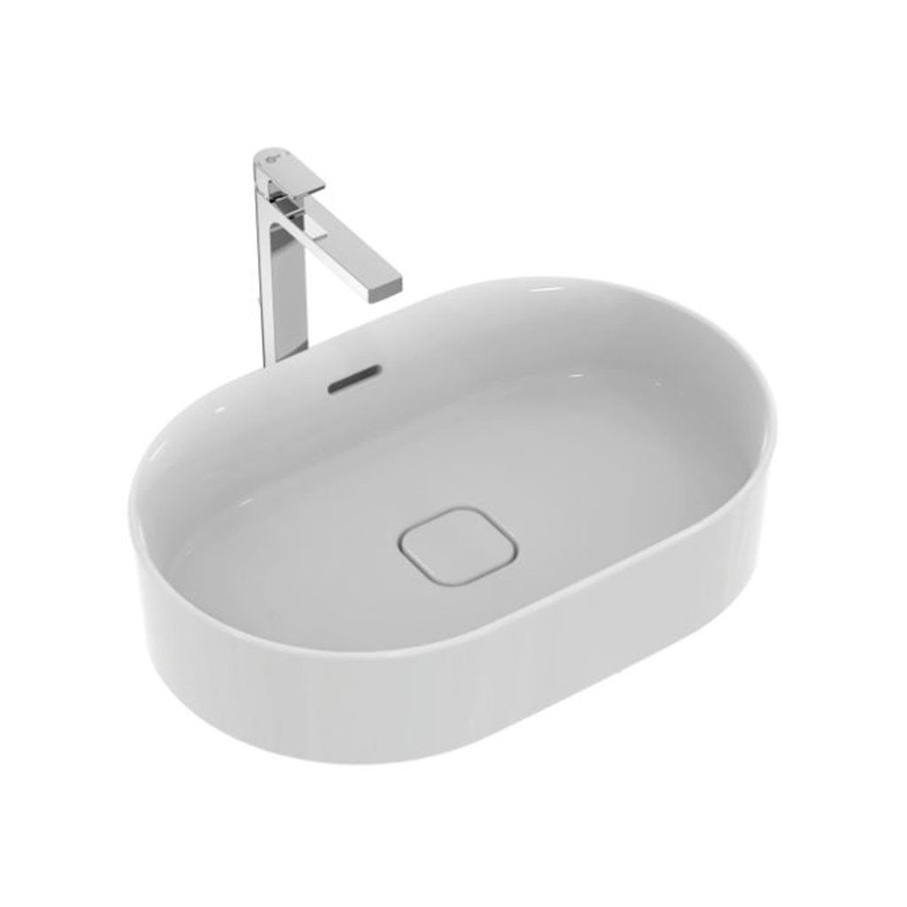 Мивка за плот Strada II 60х40 см - Ideal Standard бяла керамична мивка за плот, модерна овална форма, KERANOVA онлайн магазин