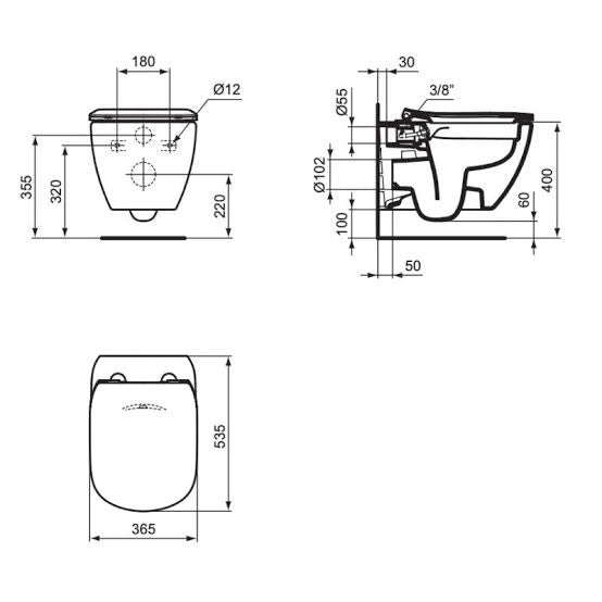 Комплект Tesi Rimless+ с бидетна функция - Ideal Standard