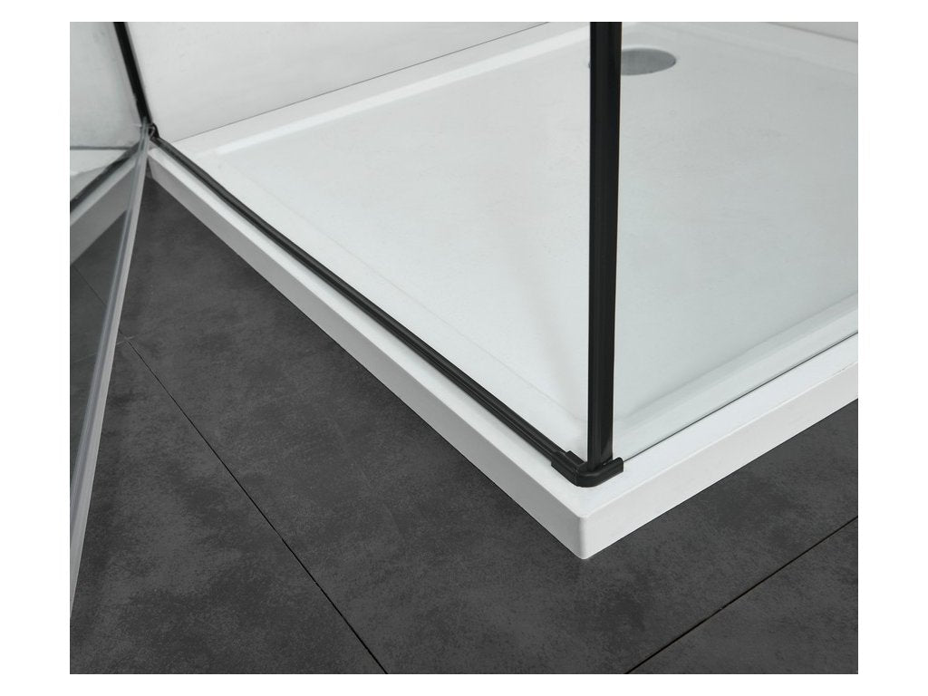 Кабина Elite Black Series - 80х80 см. луксозна душ кабина с черна рамка, 6 мм закалено стъкло, височина 195 см за онлайн магазин KERANOVA