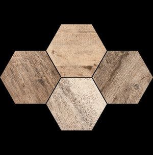Timber Mosaic Hexagon 28.3x40.8 - онлайн магазин за обзавеждане за бани KERANOVA, дървесен шестикътников мозайка плитка