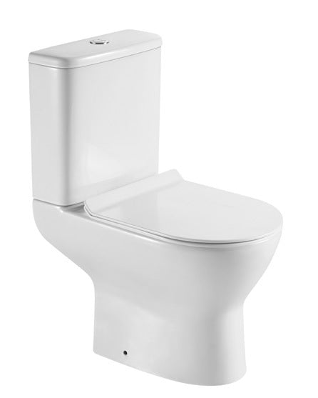 Моноблок Amfipolis Round Rimless 65 см. - бял порцелан, Rimless технология, седалка с плавно спускане, онлайн магазин за обзавеждане KERANOVA