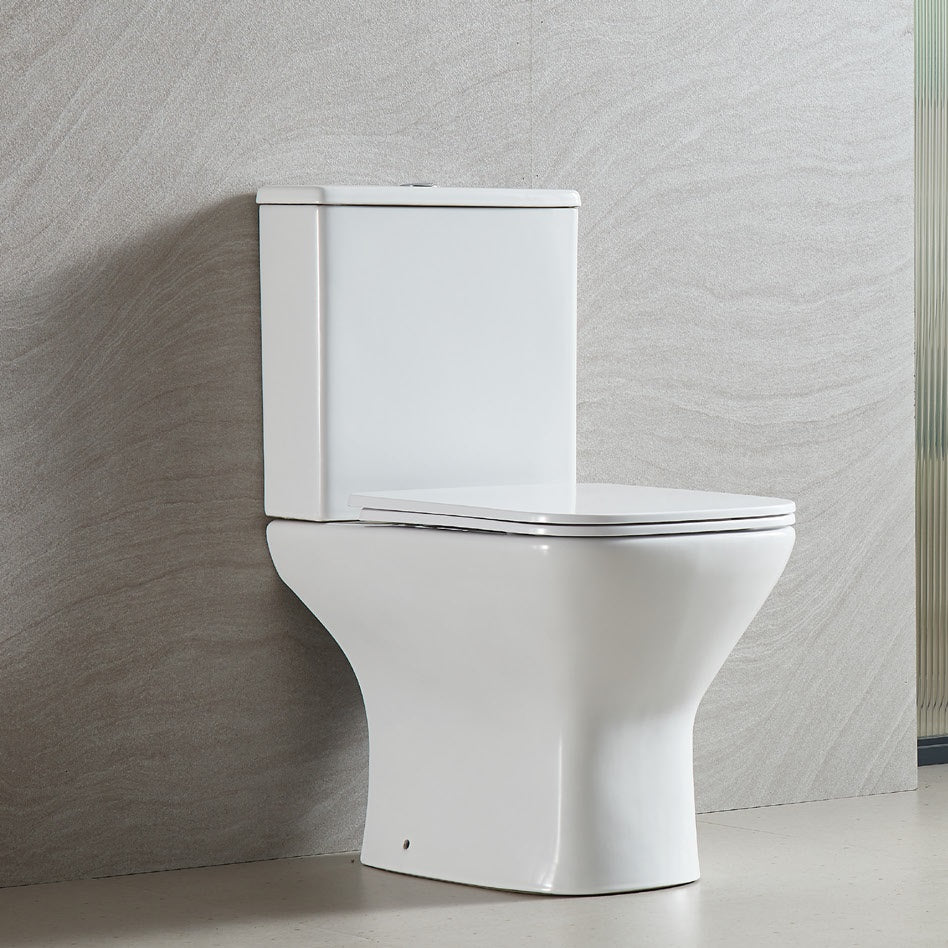 Моноблок Amfipolis Rimless 60 см. бял моноблок със седалка и капак със забавено падане - онлайн магазин KERANOVA