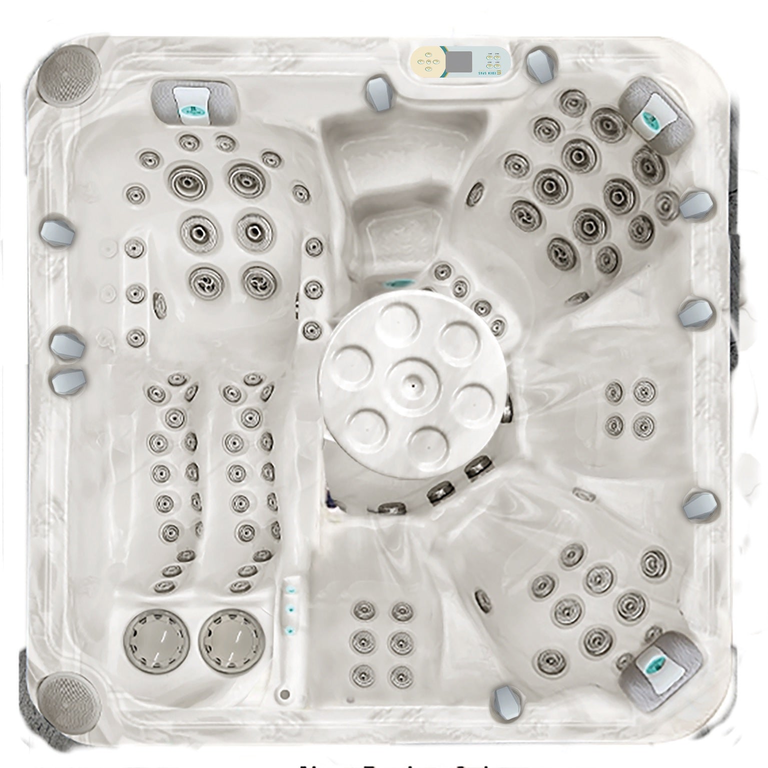 The Summit 215x215 см. бял външен хидромасажен СПА за градина от Eden Spas - KERANOVA онлайн магазин