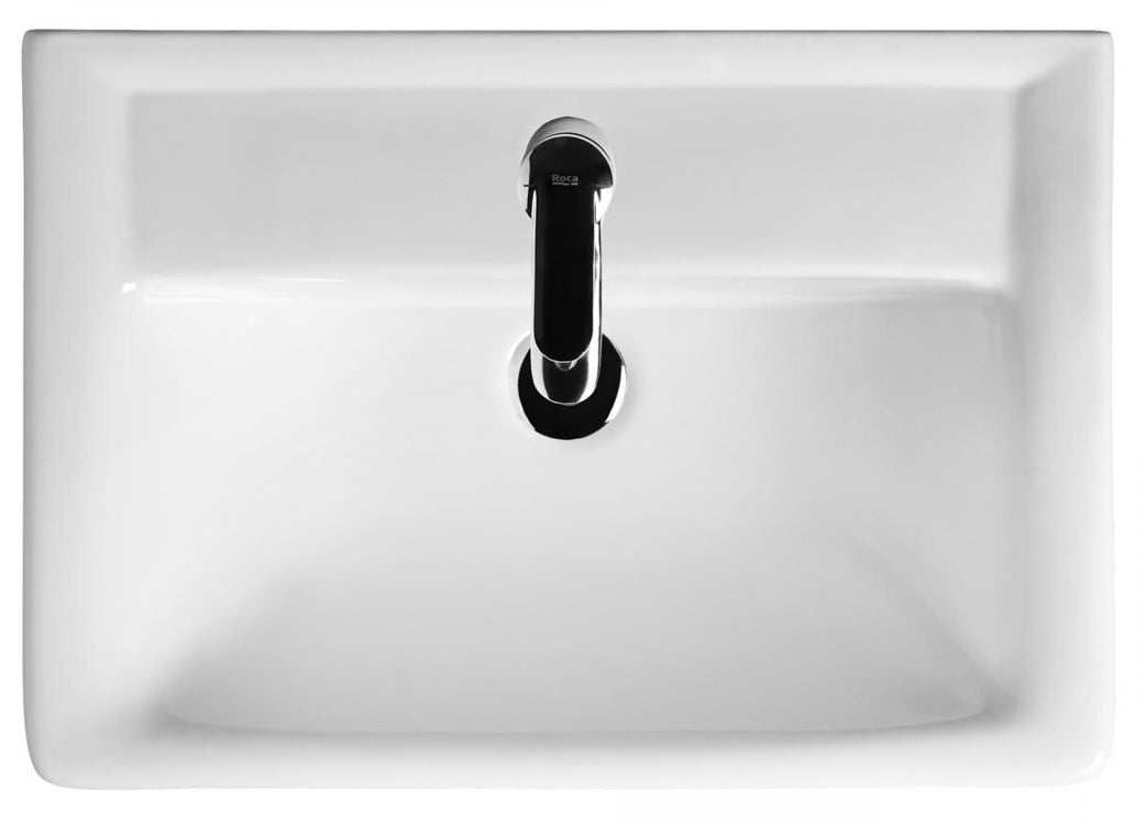 Мебел Tina 50 см. бяло порцеланово мивка и окачен долен шкаф с плавно затваряне - онлайн магазин за обзавеждане за бани KERANOVA