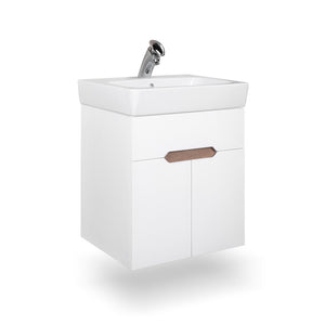 шкаф с мивка Торино 55 Бял - модерен бял шкаф за баня от онлайн магазин за обзавеждане KERANOVA