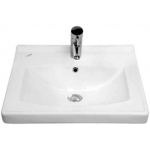 Мебелна мивка Torres 55x47 - бяла мебелна мивка с отвор за смесителна батерия от онлайн магазин за обзавеждане за бани KERANOVA