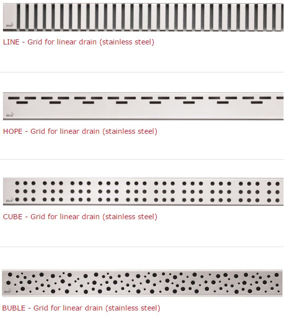 Alcaplast APZ 101 Low - дълбочина 5,5 см. решетка от неръждаема стомана за линеен сифон, висок дебит, лесна поддръжка, магазин KERANOVA