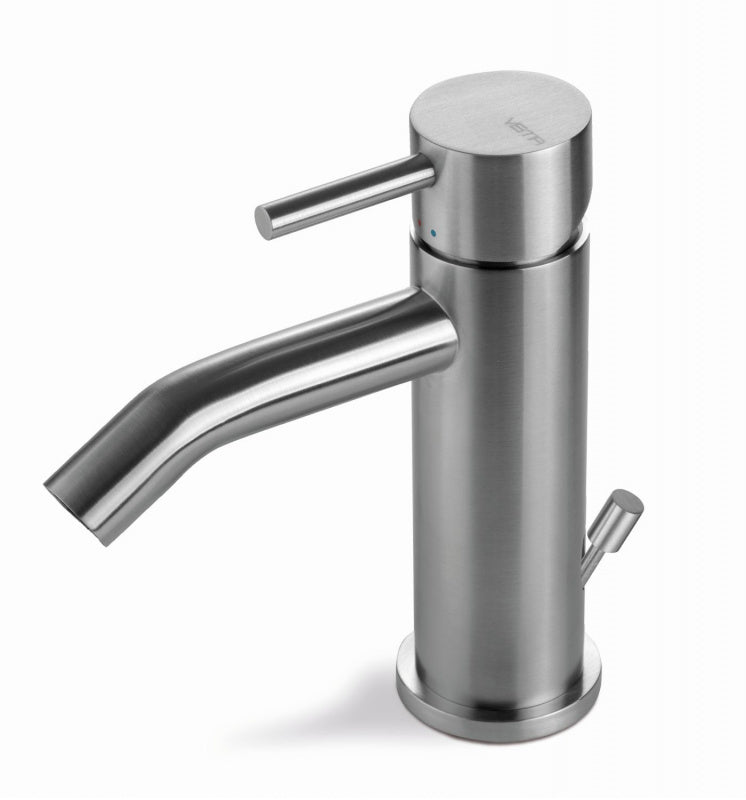 Vema Tiber Steel за мивка - инокс смесител инокс, модел V17010.AC.005 за онлайн магазин KERANOVA, италиански, 5 години гаранция