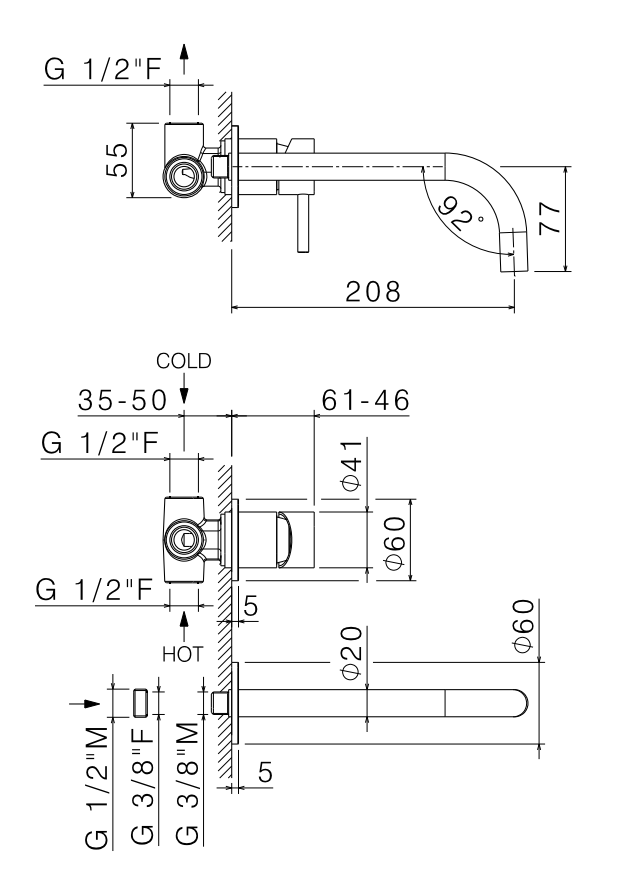 Vema Tiber Steel вграден за мивка - неръждаема стомана монтажна схема и технически размери за онлайн магазин KERANOVA