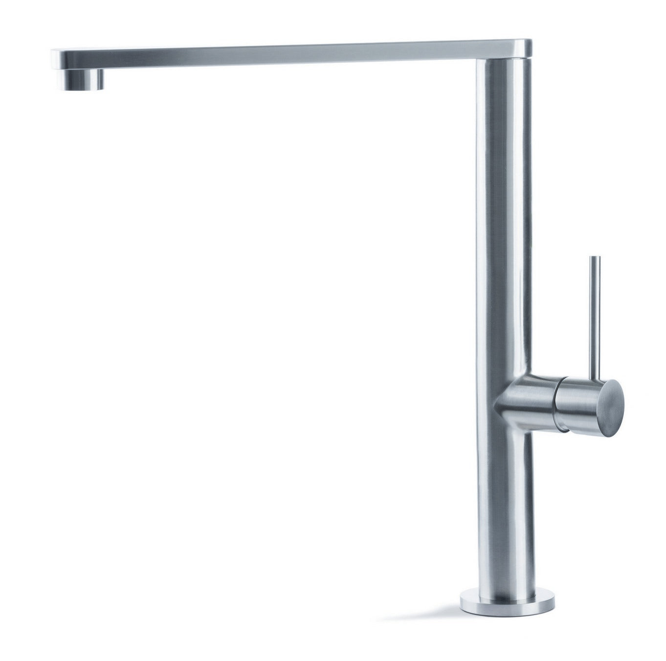 Кухненски смесител Vema Tiber Steel - инокс, неръждаема стомана, въртящ се чучур, онлайн магазин KERANOVA