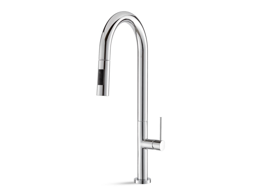 Alt Tag: Кухненски смесител Mosa изтеглящ Vema V26040.B0.010 хром, изтеглящ се чучур, 2 функции — онлайн магазин KERANOVA