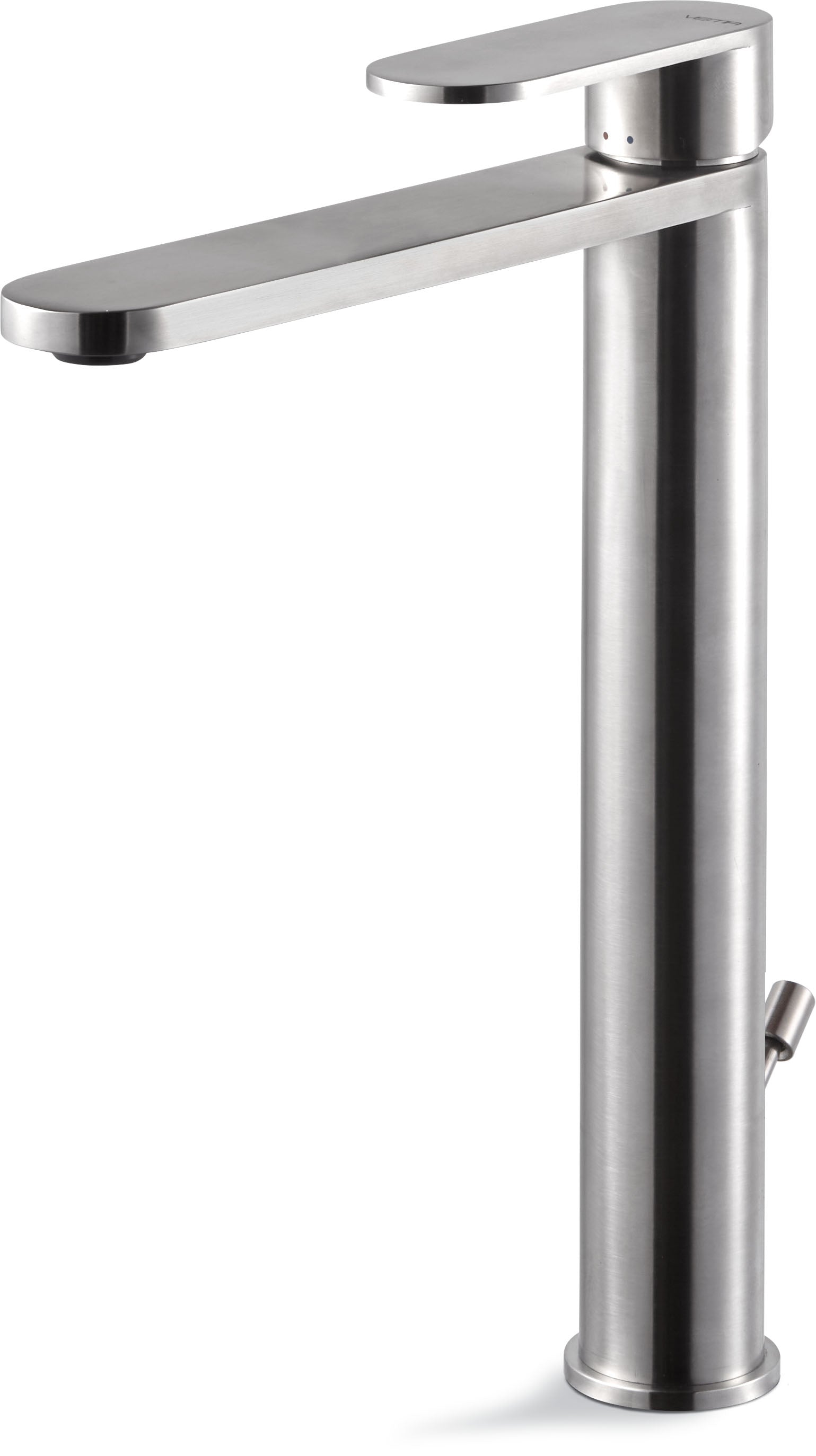 Висок смесител за мивка Vema Ayas Steel - инокс от неръждаема стомана, онлайн магазин за обзавеждане за бани KERANOVA