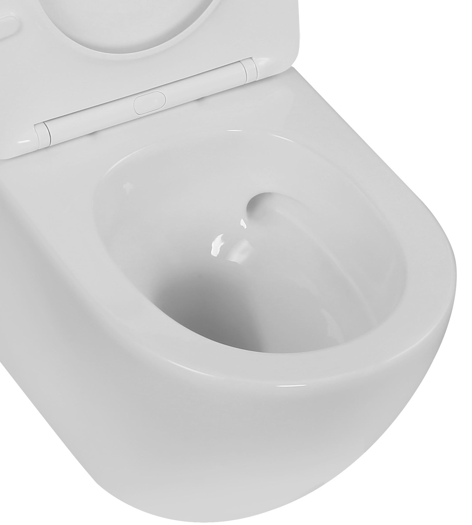 Тоалетна без ръб Desna CycleOn - Laveo снежно бяла тоалетна чиния без ръб с Duroplast капак и функция бърз демонтаж - KERANOVA