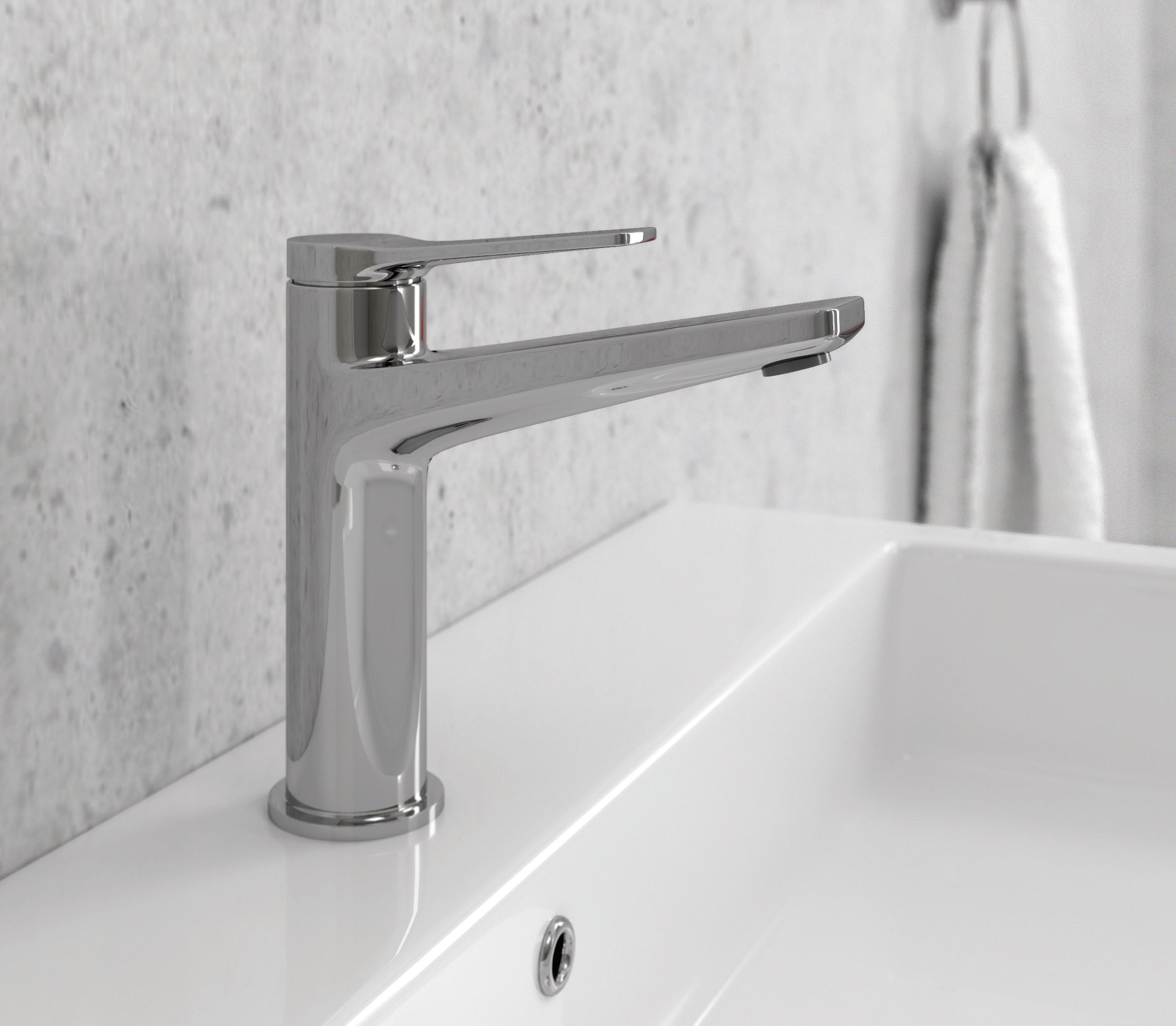 Смесител за мивка Andare стоящ хром, без изпразнител – онлайн магазин за обзавеждане за бани KERANOVA