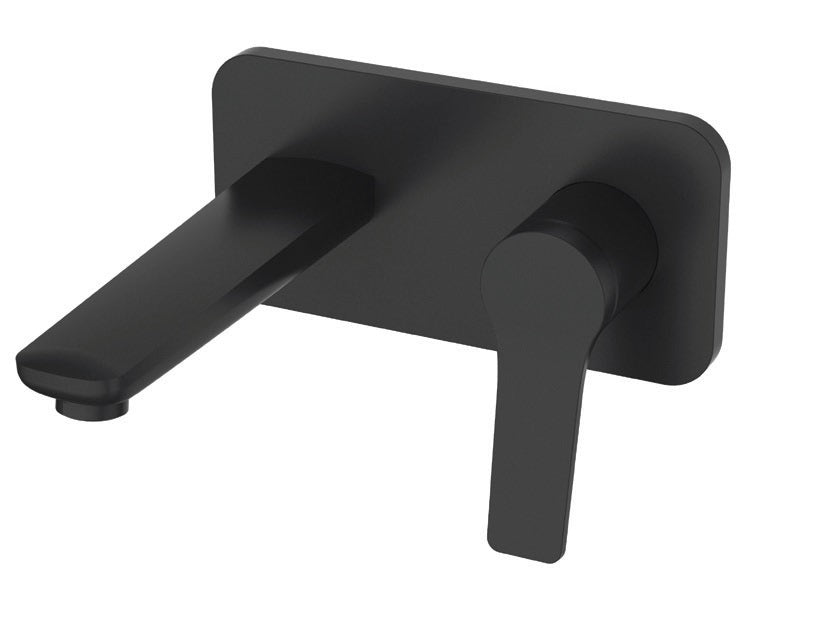 Вграден черен смесител за мивка Andare Nero - вграден смесител с вътрешна и външна част, матово черно, KERANOVA онлайн магазин