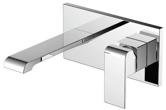 Вграден смесител за мивка Eros - хромиран стенен смесител за мивка, комплект вътрешна и външна част, онлайн магазин за обзавеждане за бани KERANOVA