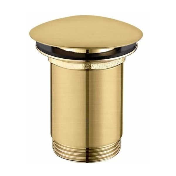 Alt Tag: Вграден смесител за мивка Omnires Y Brushed Gold - златист поп-ъп клапан за мивка, KERANOVA онлайн магазин