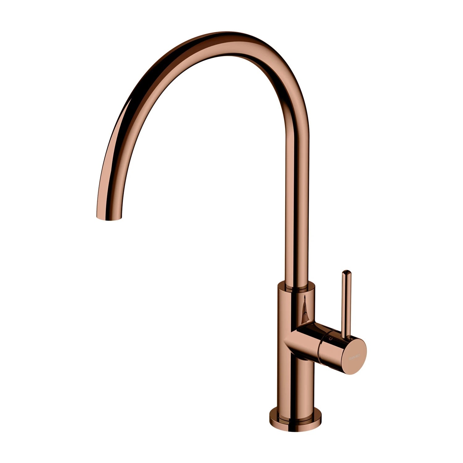 Кухненски смесител Omnires Y Copper - copper розово злато, въртящ се чучур 21 см, височина 24 см, онлайн магазин KERANOVA