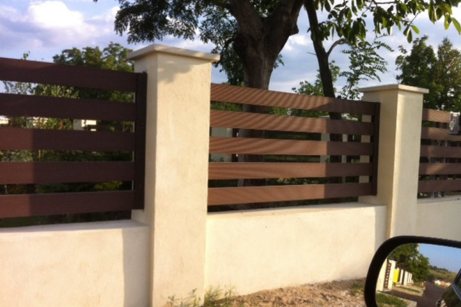 WPC елементи за огради, парапети, беседки и перголи - кафяви композитни профили F80x35 mm за ограда от онлайн магазин KERANOVA