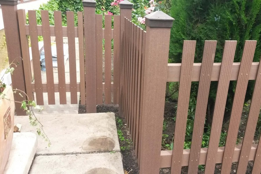 WPC елементи за огради, парапети, беседки и перголи - кафяви WPC плътни профили F80x35 mm за ограда в градина, онлайн магазин KERANOVA