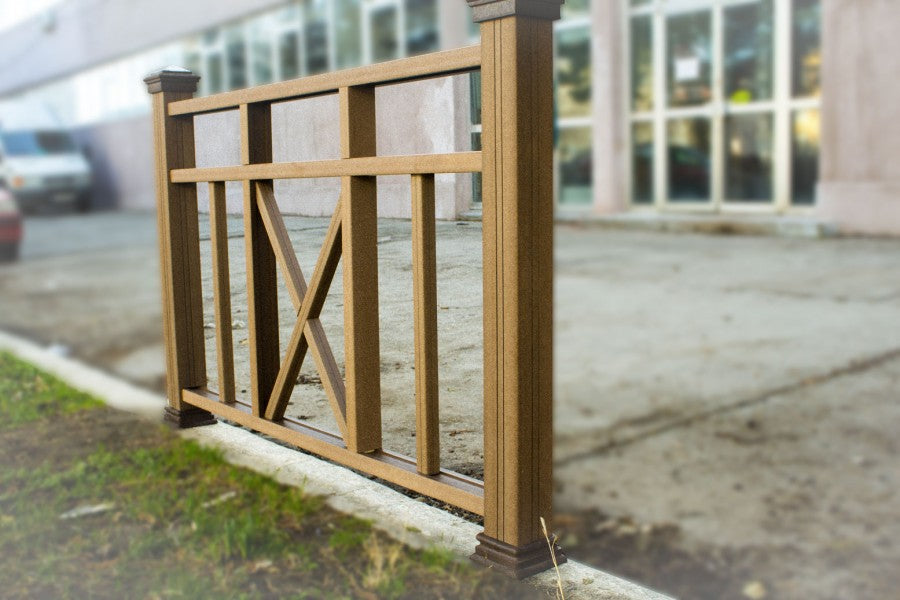 WPC елементи за огради, парапети, беседки и перголи - кафяво WPC оградно пано F80x35 мм от онлайн магазин KERANOVA