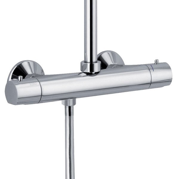 Душ колона Alpi Basic - хром термостатен смесител с ECOstop, SECUREstop и 150см силиконов шлаух, онлайн магазин KERANOVA