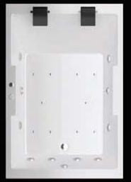 Хидромасажна вана Atina 180x120 см. бяла правоъгълна с тесни бордове и вградени джетове – онлайн магазин за обзавеждане за бани KERANOVA