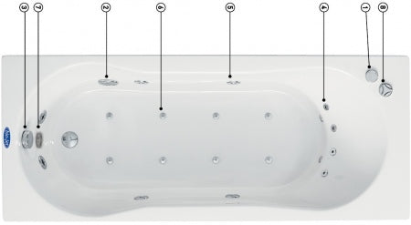 Amarilis 150х70, 160х70 и 170х70 см. хидромасажна вана Bio-Jet снежно бял акрил, Австрийски Kohler джетове – KERANOVA онлайн магазин
