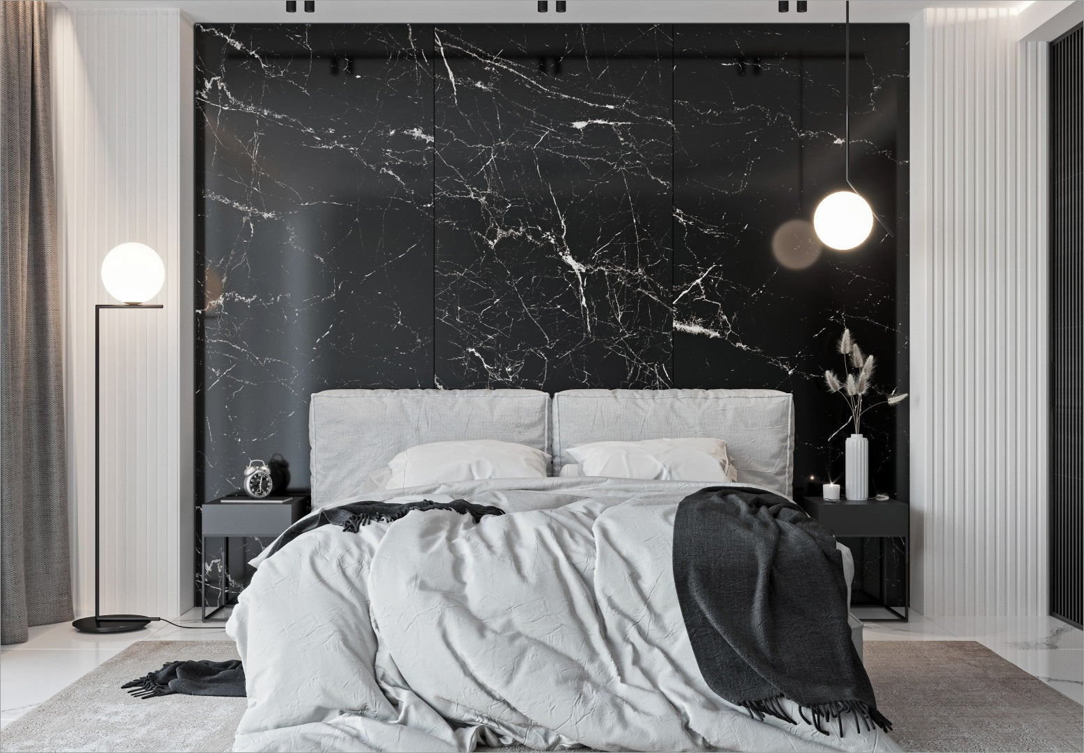 Alcantra Nero 120x240 см. черен широкоформатен гранитогрес за баня, калиброван, 9 мм, онлайн магазин KERANOVA