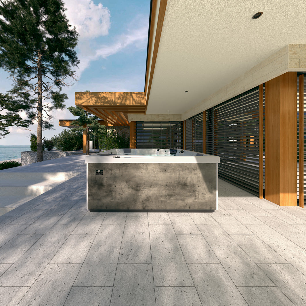 Almandine 220x220 см. - панели в 5 цвята джакузи на открита тераса, модерен дизайн от KERANOVA за обзавеждане за бани